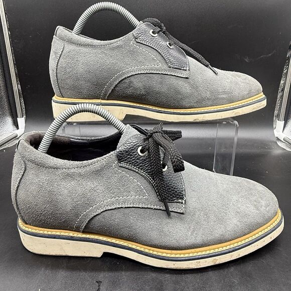 Calto 2.8" Elevator Shoes Gray Size Mens size 8 business casual height oxford - Picture 1 of 7